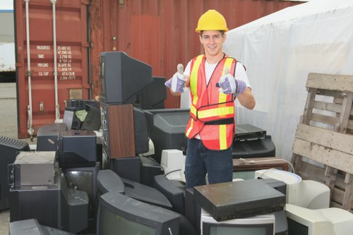 Organizing items for hoarder removal