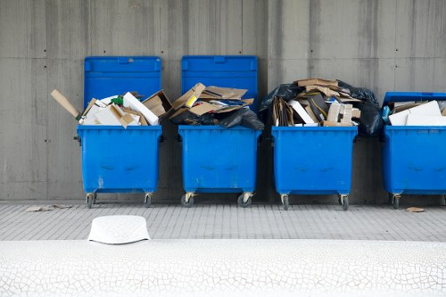 Professional team beginning hoarder clearance in a Hackney home