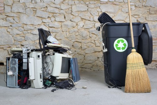 Cluttered room before hoarder clearance