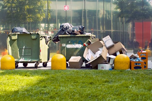 Professional team assessing a cluttered home