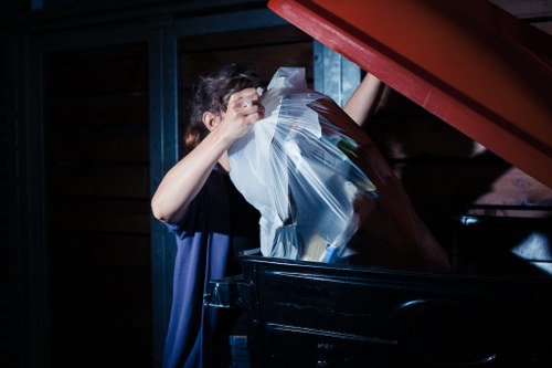 Professional hoarder clearance team at work in East Ham