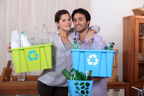 Compassionate hoarder clearance professionals at work