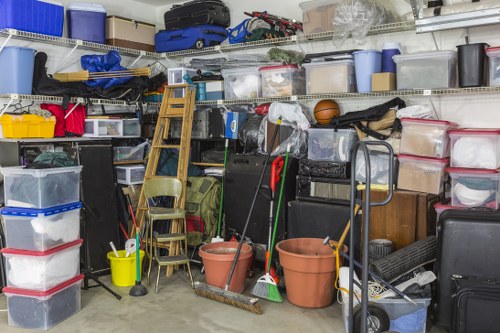 Professionals cleaning a cleared space after hoarder removal