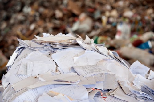 Hoarder clearance professionals sorting items in Brent home