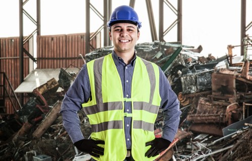 Hoarder clearance team working in a Denmark Hill home